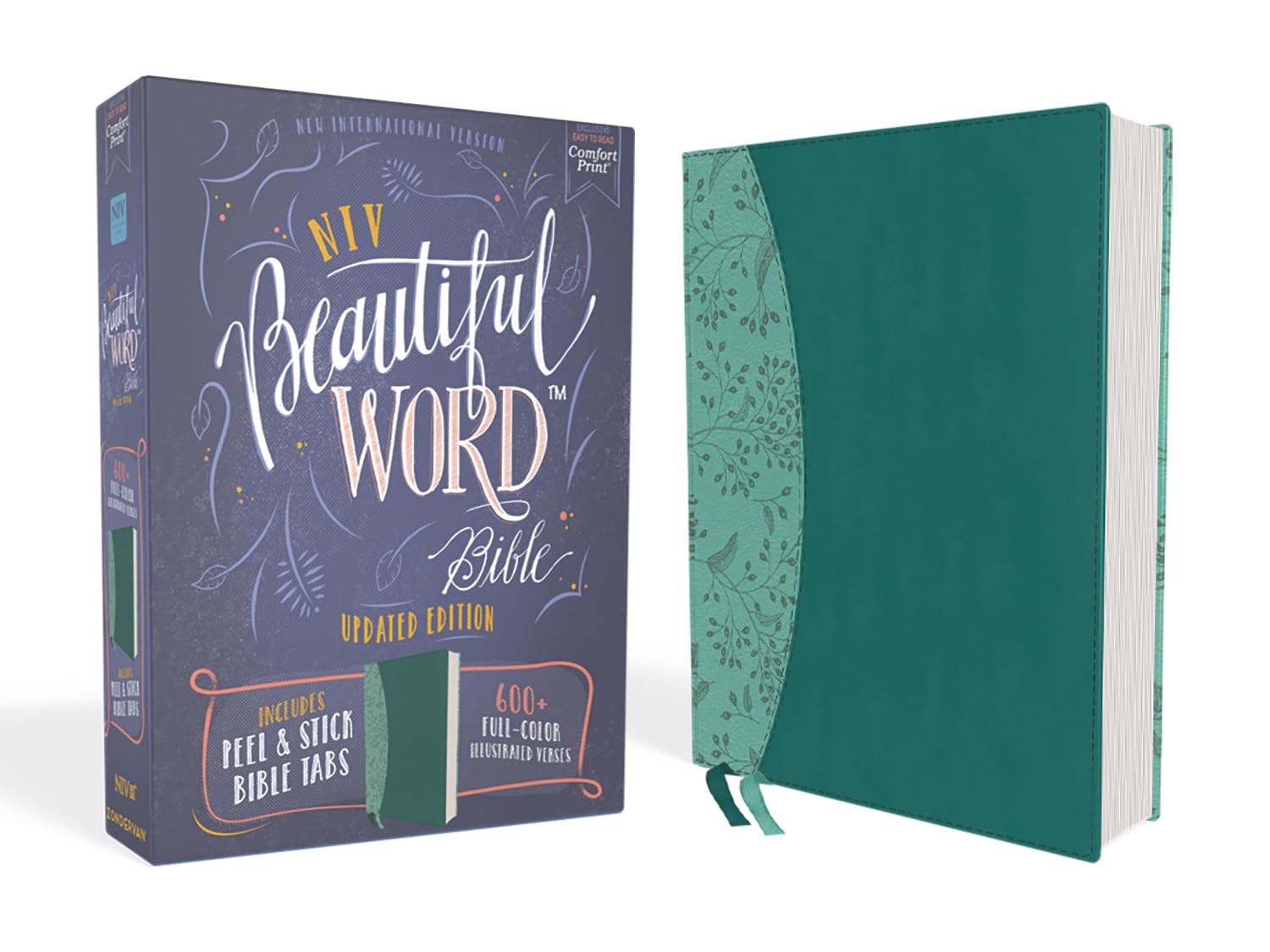 NIV Beautiful Word Bible with Peel/Stick Tabs for Easy Use
