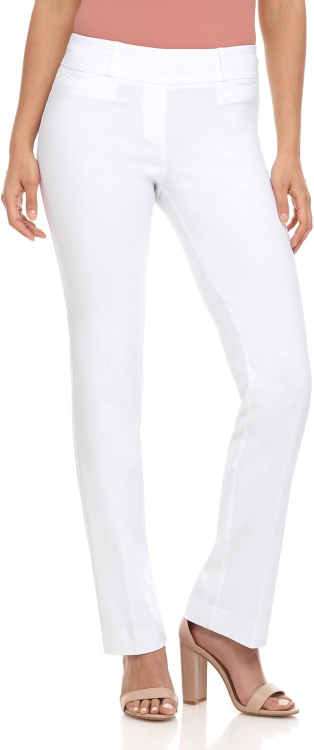 Rekucci Womens Ease into Comfort Fit Bootcut Stretch Pants