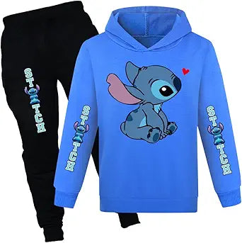 Girls Cartoon Hoodie Set for Kids - Princess Pullover Sweatshirt