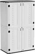 ZZM Resin Outdoor Storage Shed 67 Cu.ft Vertical Tool Cabinet