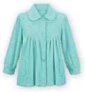 Soft Fleece Button Down Bed Jacket with Pockets - Cozy Over Pajamas