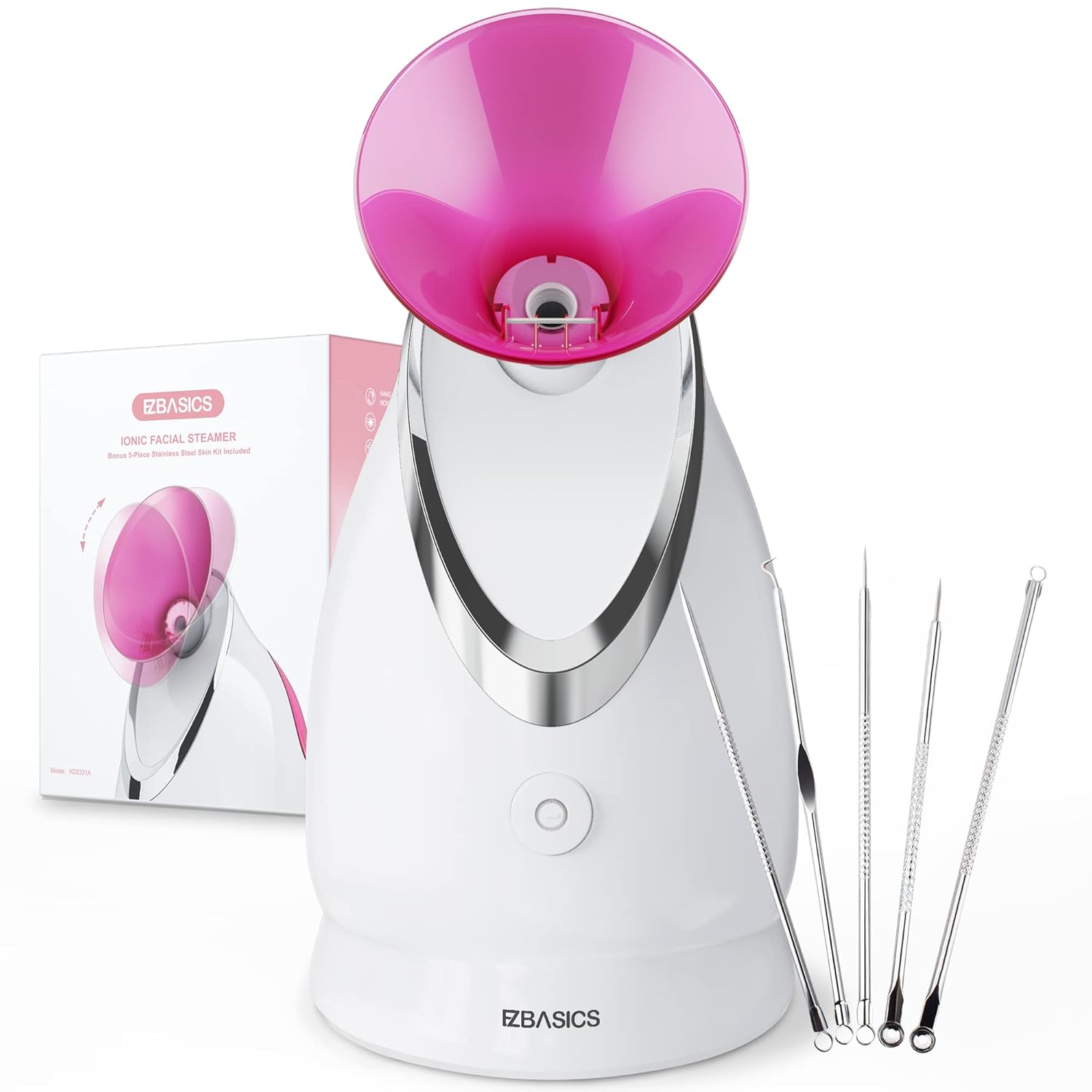 EZBASICS Facial Steamer for Home Facial and Skin Care Kit