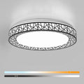 20 Inch Flush Mount Ceiling Light - Modern Black LED Fixture