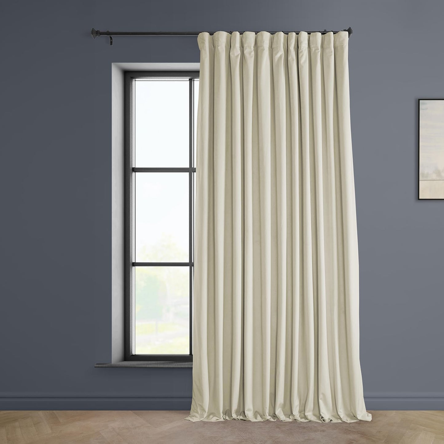 Heritage Plush Velvet Room Darkening Curtains 84 Inches Long