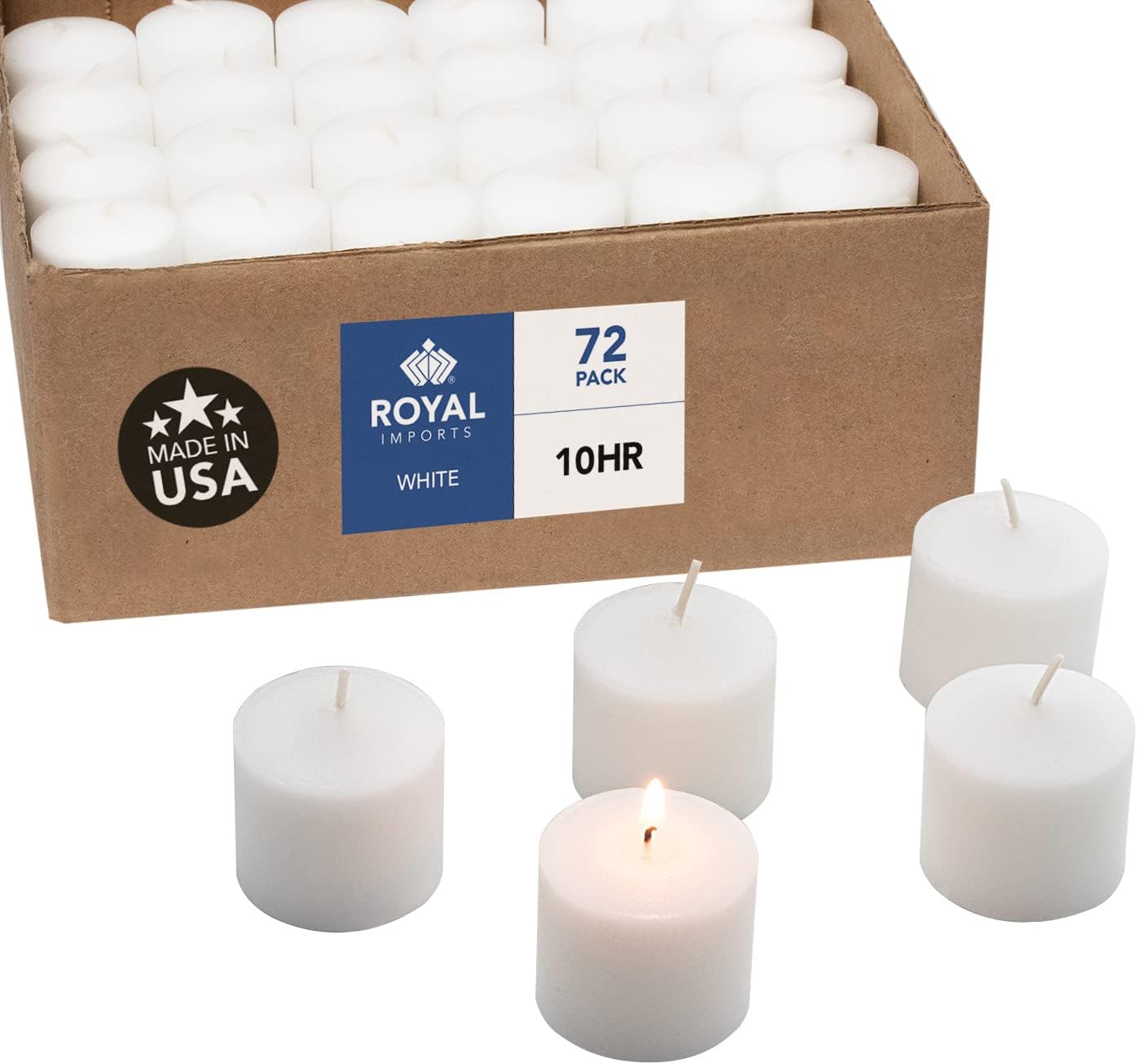 Royal Imports Votive Candle Box of 72 for Weddings and Events