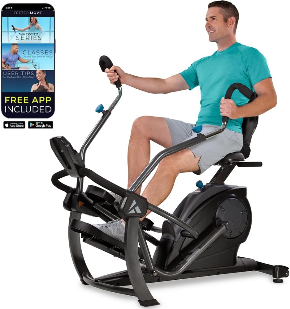 Teeter FreeStep Recumbent Cross Trainer for Zero-Impact Workouts