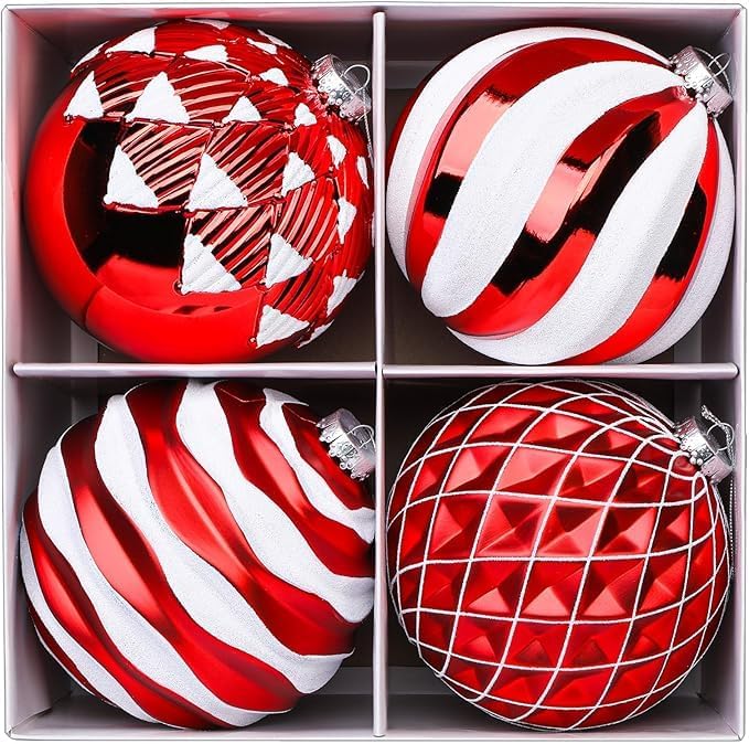 Large Christmas Ball Ornaments for Festive Tree Decor