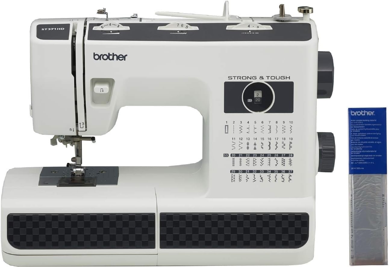 Brother ST371HD 37-Stitch Sewing Machine with Water Soluble Stabilizer