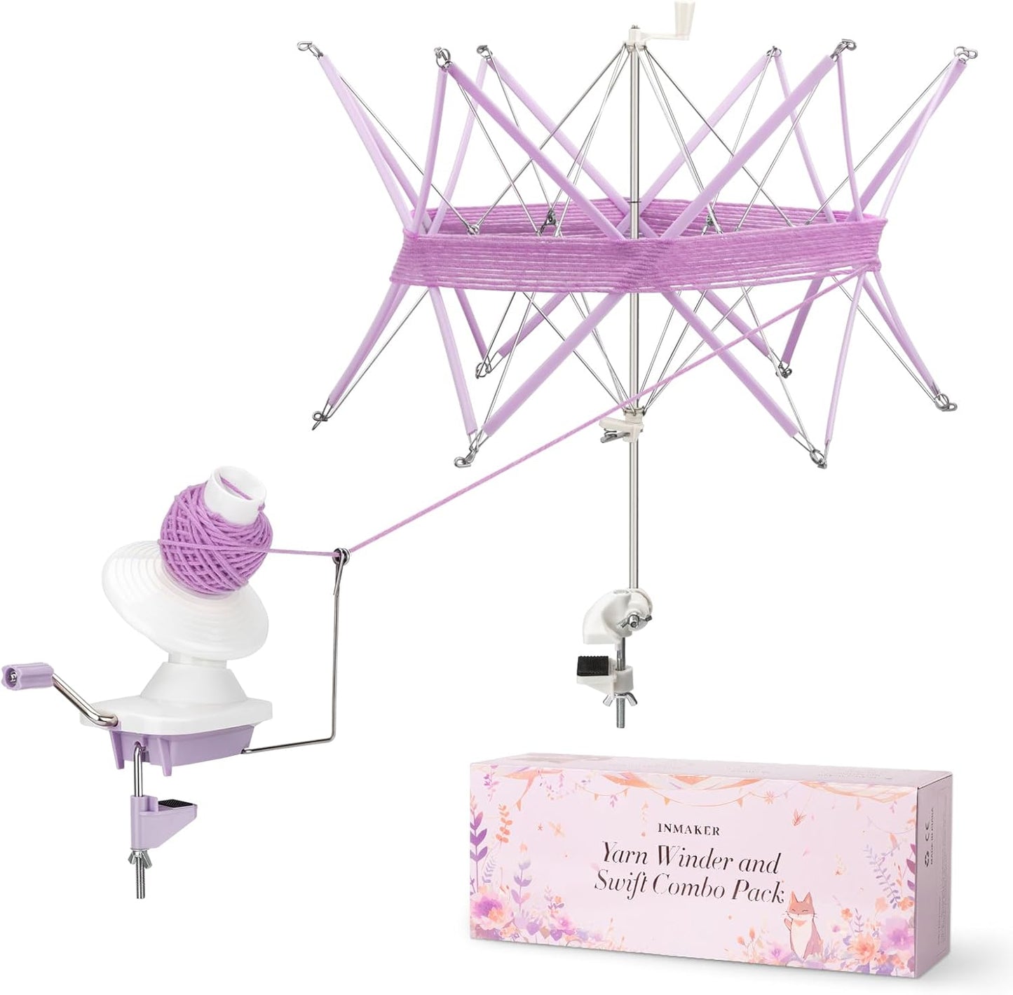 INMAKER Yarn Winder and Swift Combo for Easy Crafting