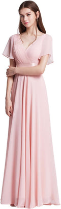 Ever-Pretty Chiffon V-Neck Bridesmaid Dress - Flattering Fit
