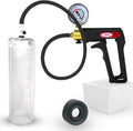 LeLuv Black Maxi Penis Pump with Gauge - Beginner-Friendly Kit