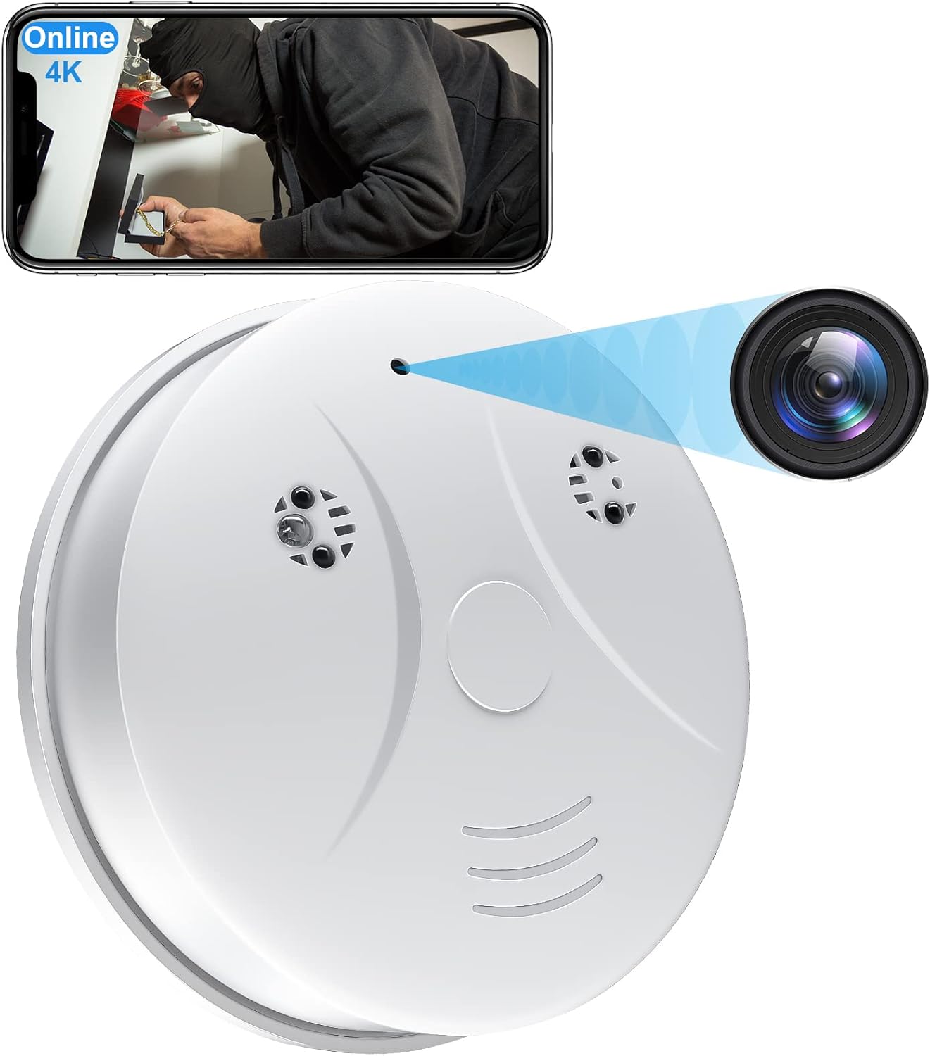 Hidden Camera Smoke Detector WiFi HD 1080P Wireless Spy Cam