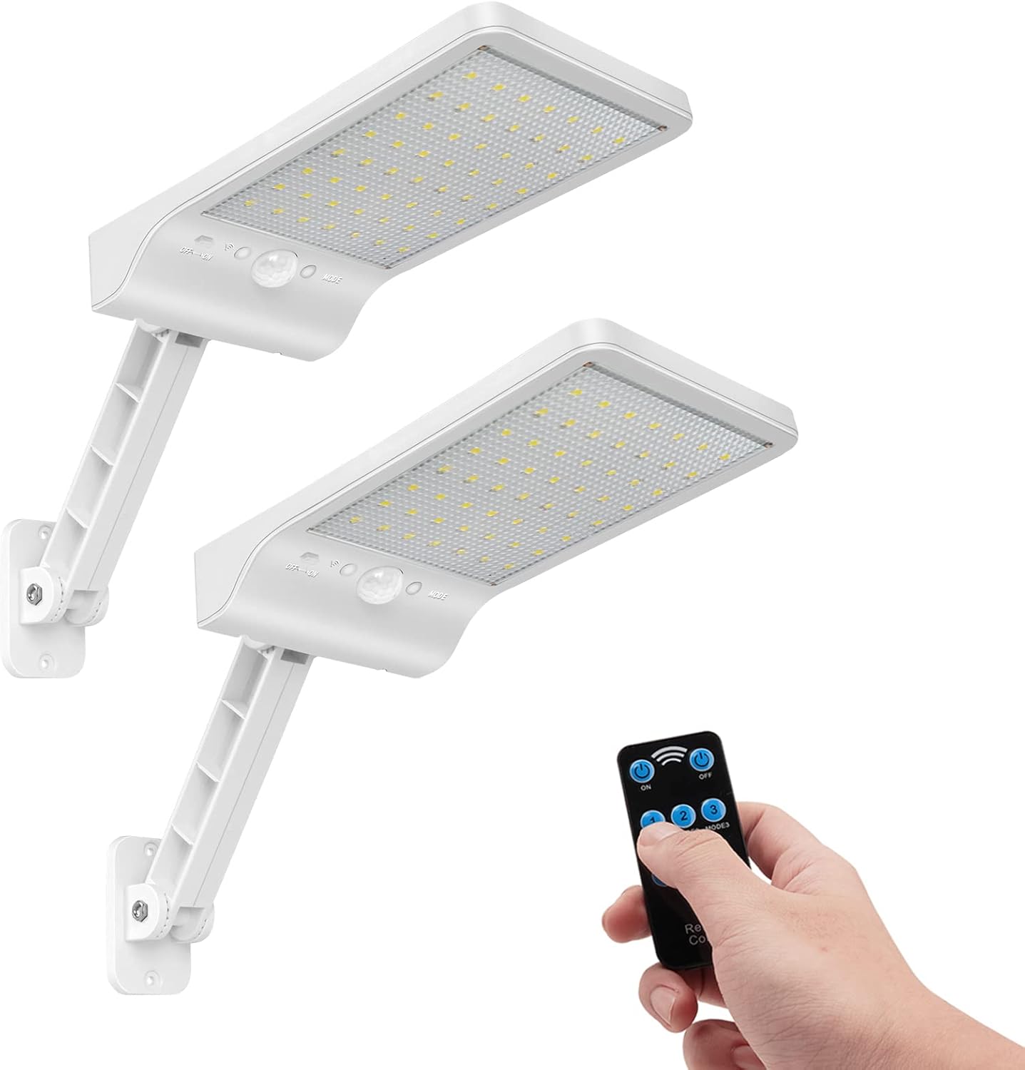 Aqonsie Solar Lights Outdoor with Remote and 3 Modes for Security
