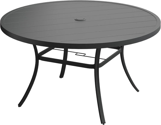 VICLLAX 53 Outdoor Round Patio Table for Lawn and Garden
