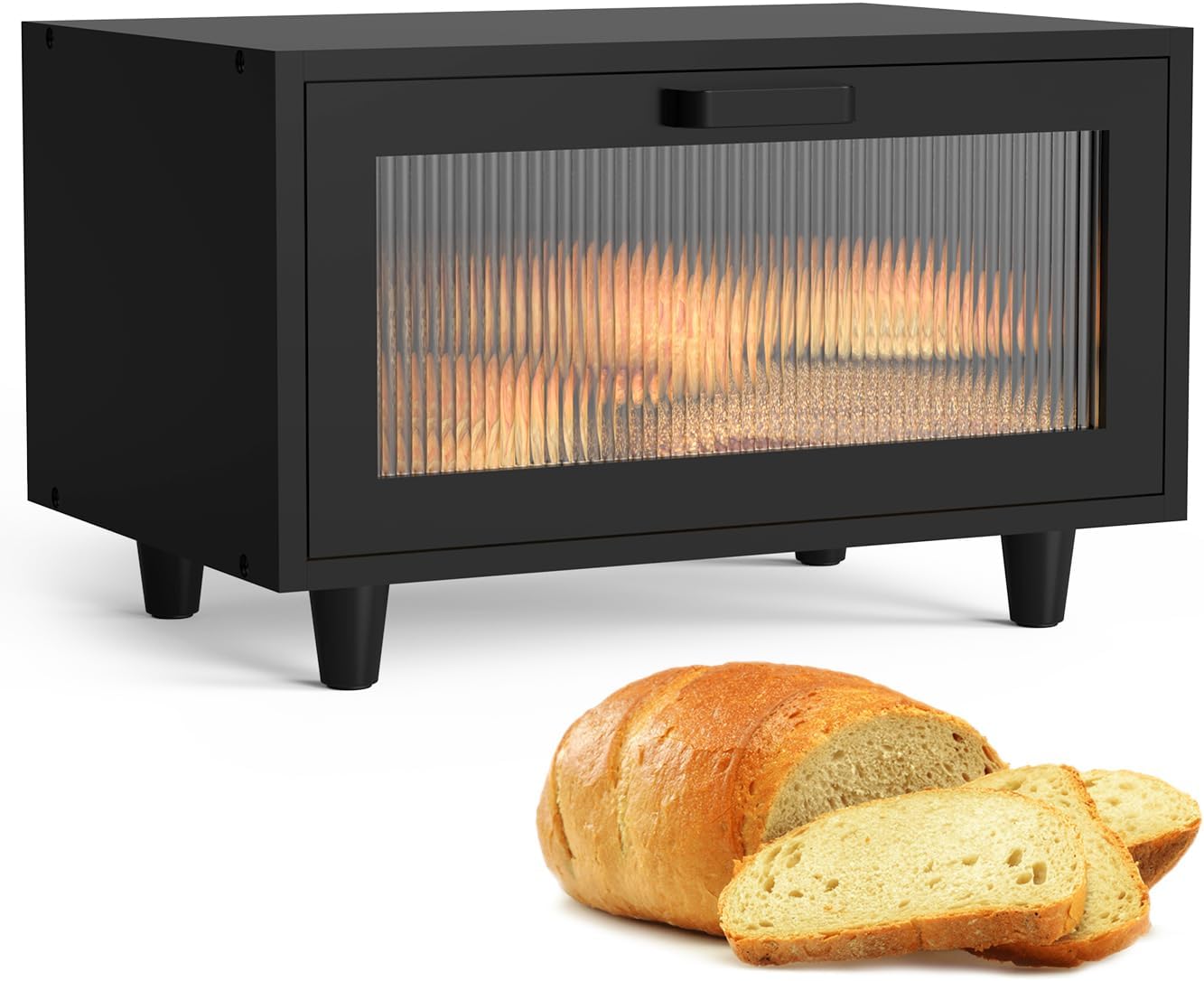 LOHASOK Bread Box for Kitchen Countertop - Unique Design