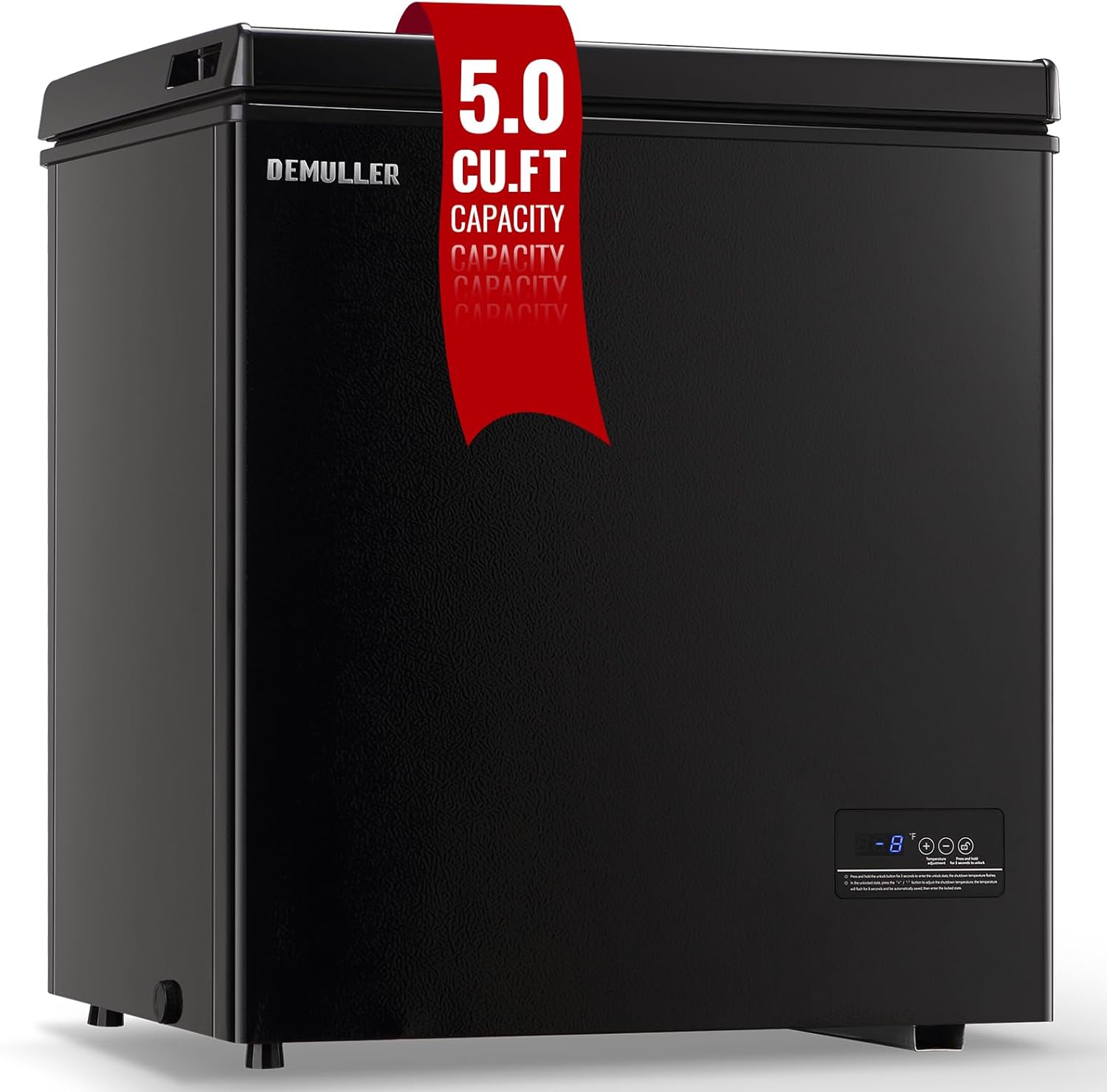 Compact 5.0 Cubic Feet Chest Freezer for Small Spaces