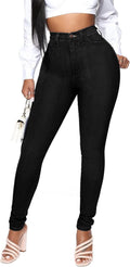 KUNMI Womens Classic High Waisted Skinny Stretch Jeans - Butt
