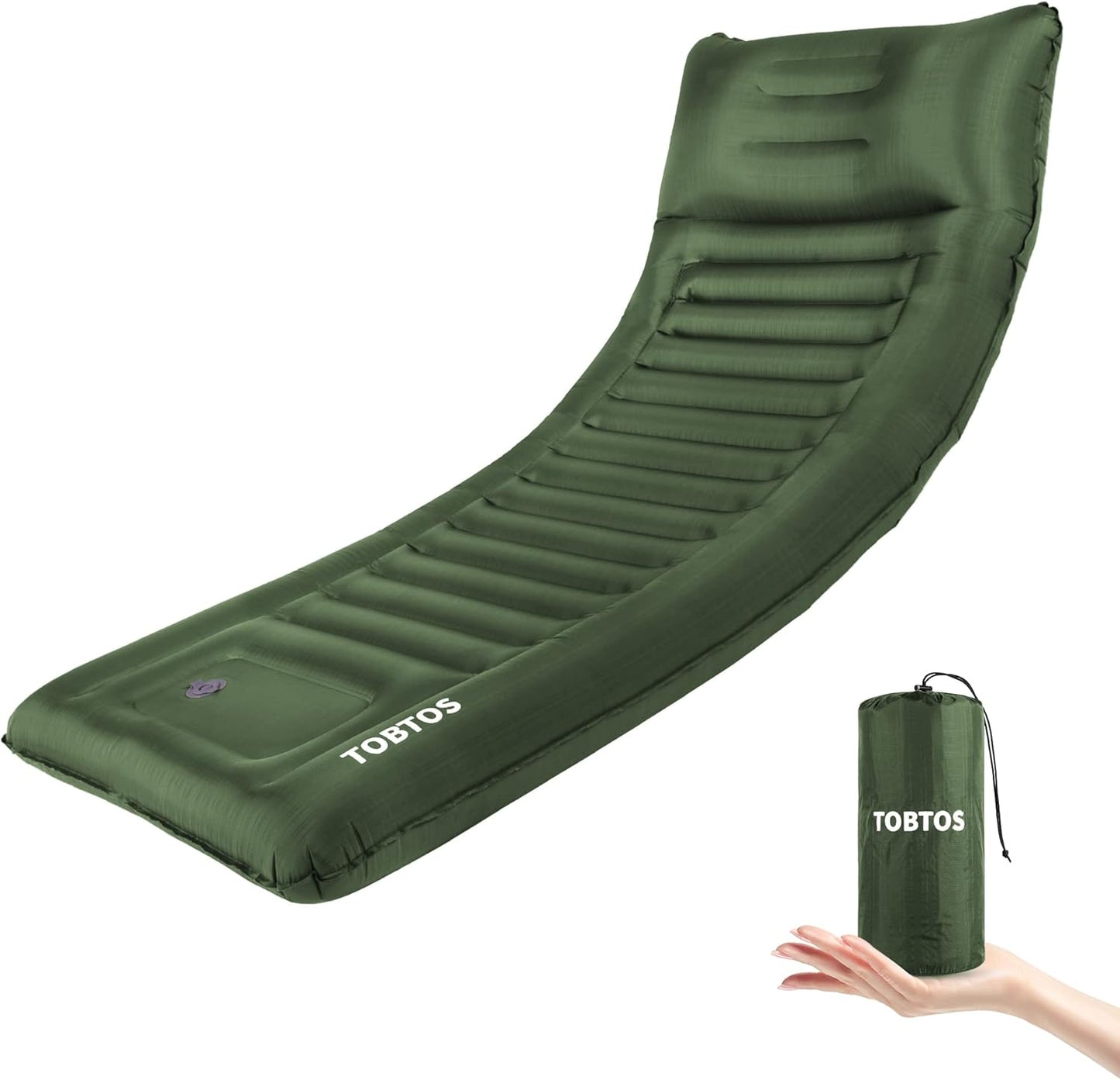 TOBTOS Inflatable Camping Sleeping Pad with Pillow Review