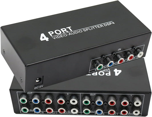 BolAAzuL 5-Way RCA Component Video Audio Splitter for Gaming