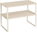 Cabinet Organizer Shelf Set of 2 - Stackable Kitchen Storage Shelves