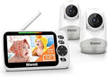 Baby Monitor 5in Split-Screen Video Monitor with 2 Cameras - Clear