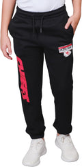 Ultra Game Boys' NFL Black Snow Fleece Jogger Sweatpants (Style VH3P)