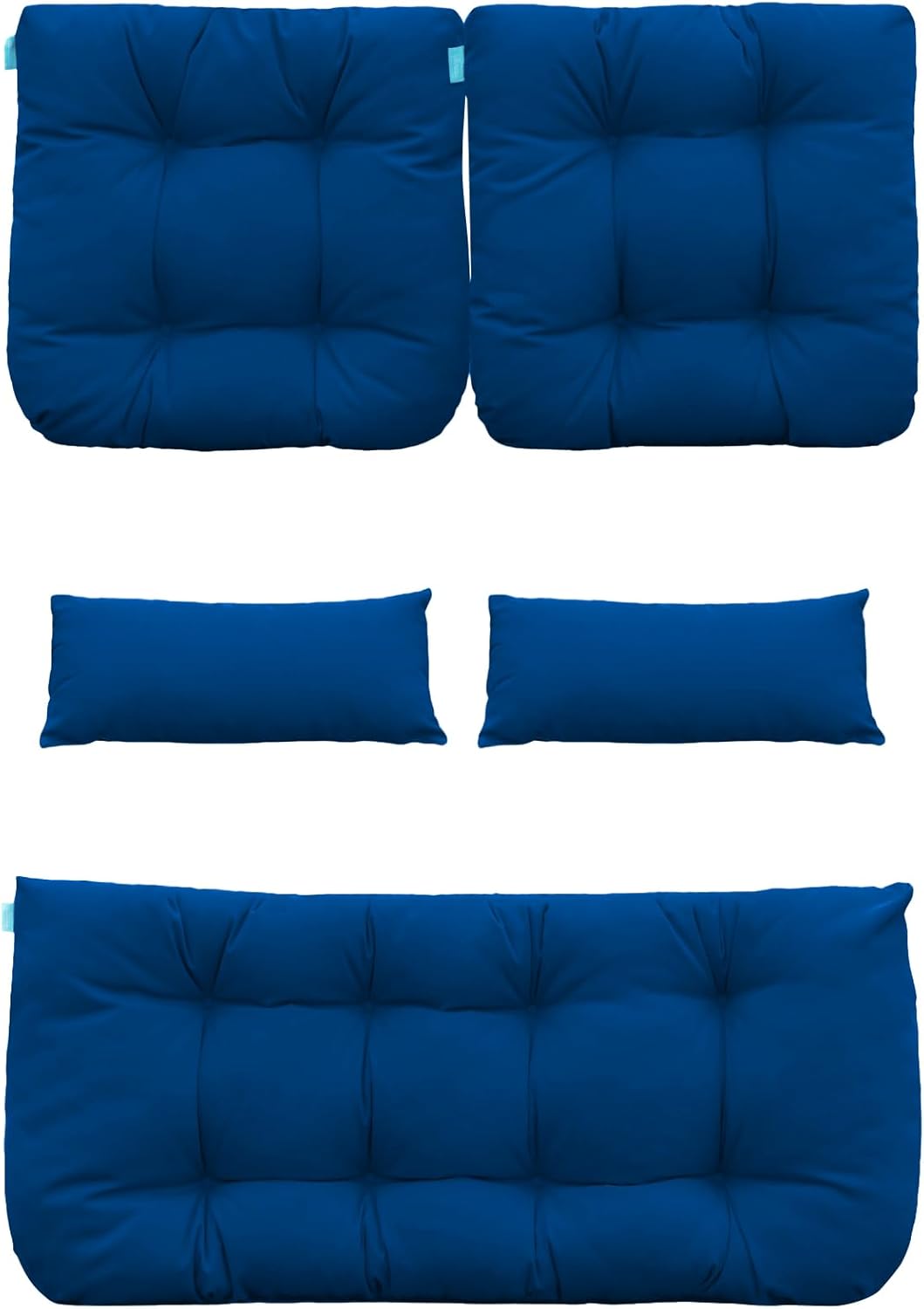 QILLOWAY Outdoor Patio Wicker Seat Cushions for Loveseat Set
