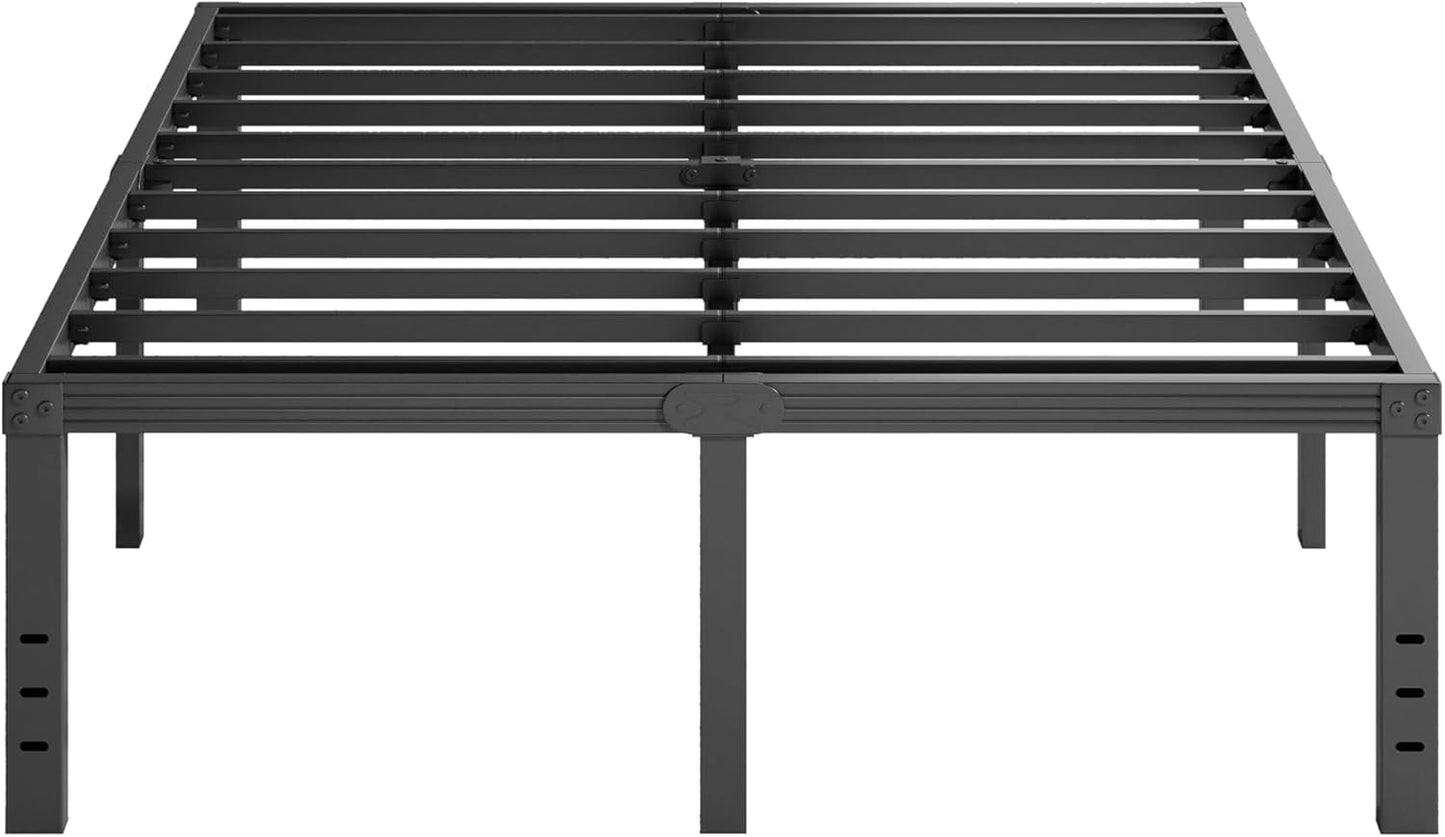 Furnitui 18 Inch High Metal Queen Bed Frame for Comfort