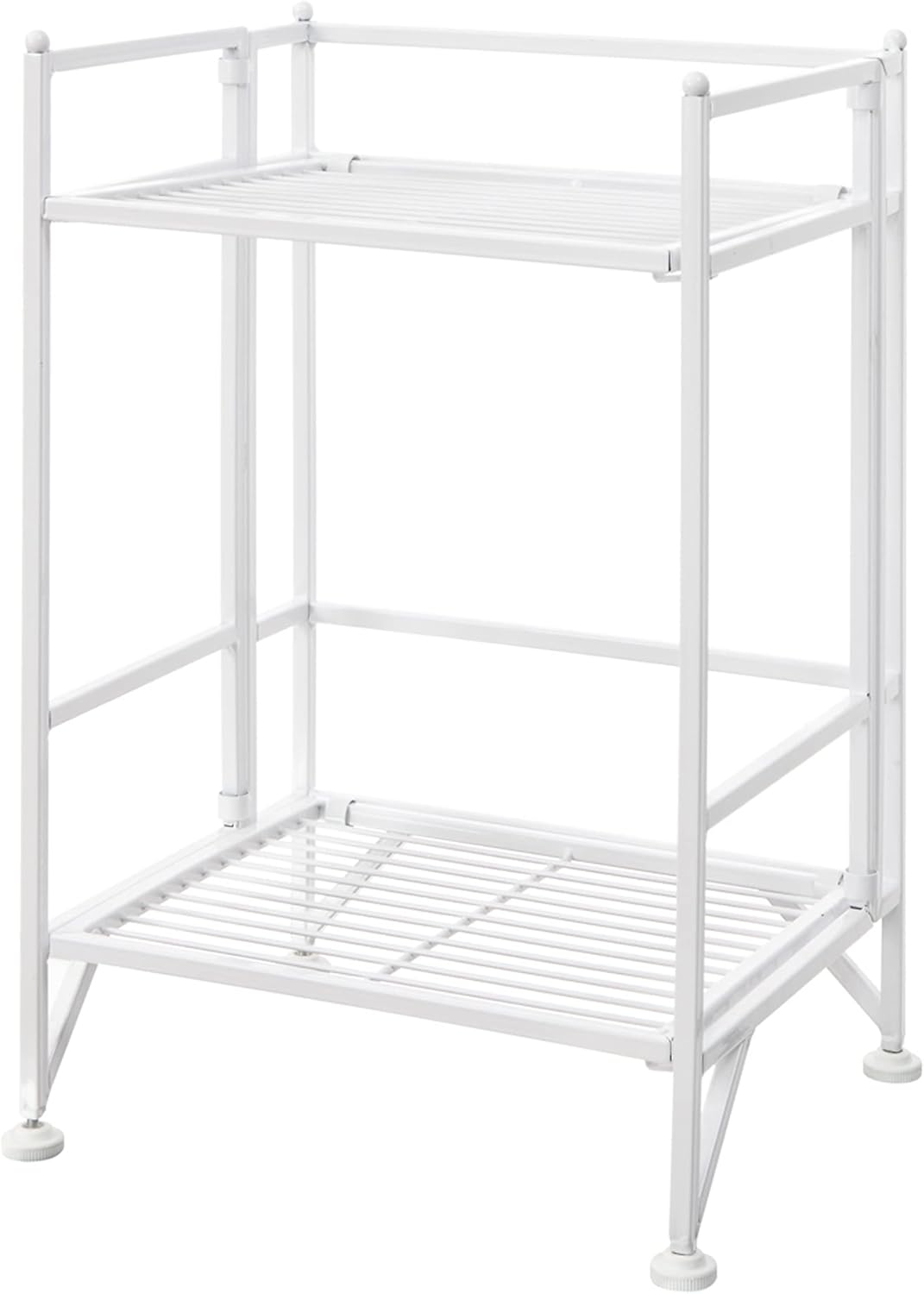 Efficient 2-Tier Folding Shelves - Multi-Room Organizer