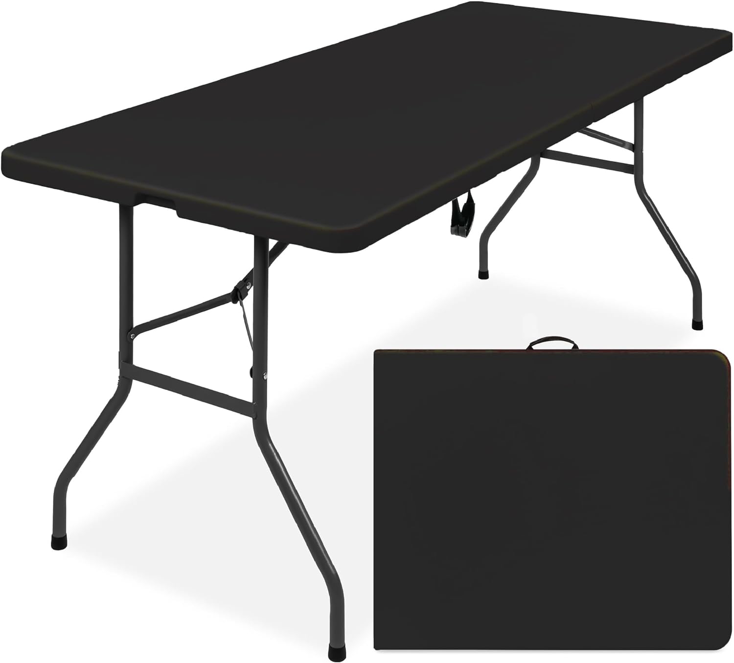 6ft Portable Folding Table - Heavy Duty & Convenient Handle