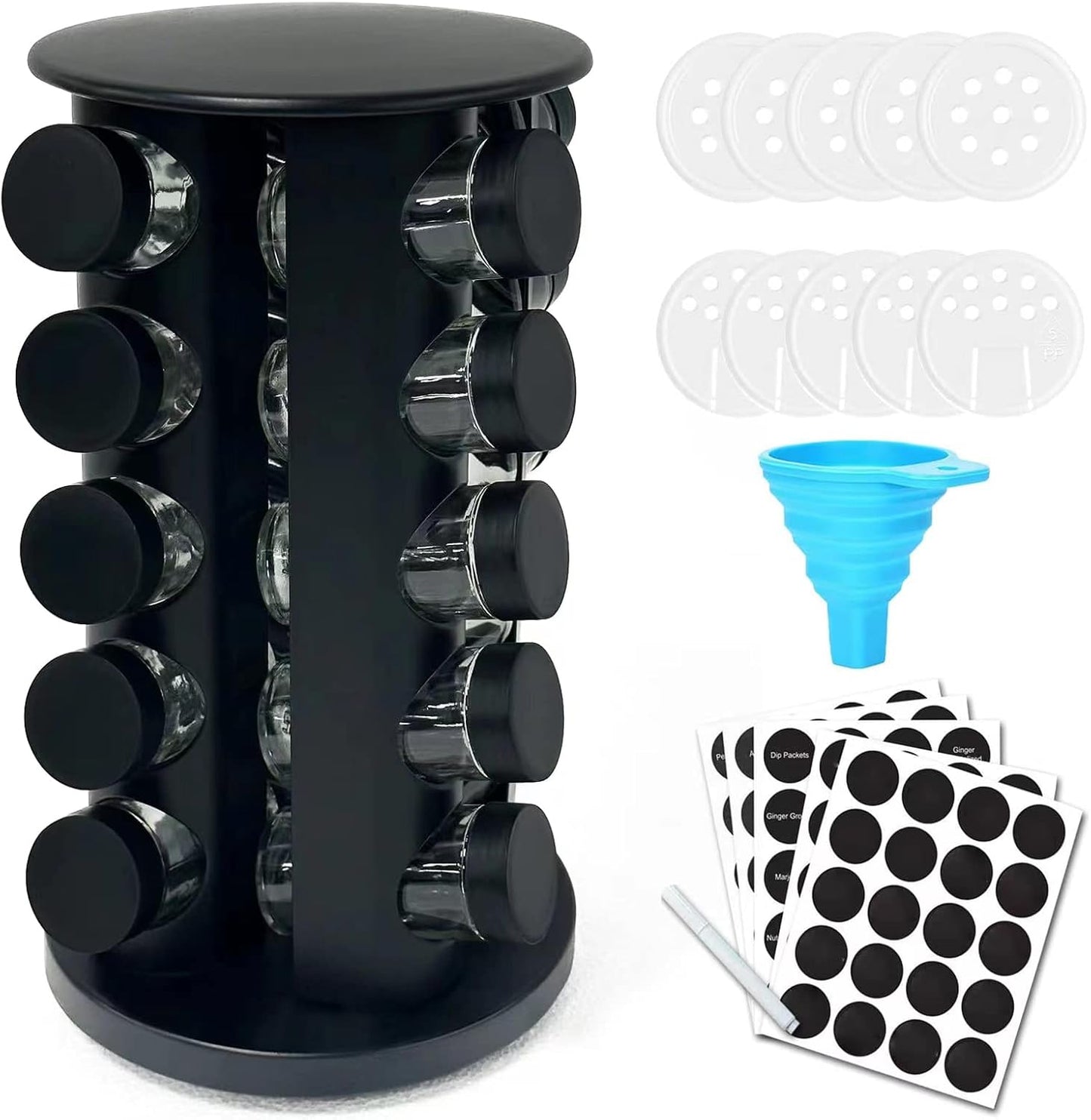 KALINCO Rotating Spice Rack Organizer for Kitchen Storage