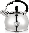 2.64 Quart Whistling Tea Kettle - Stainless Steel Stove Top Kettle