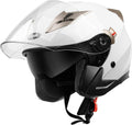Open Face Motorcycle Helmet for Adults - Dual Visor 3/4 DOT