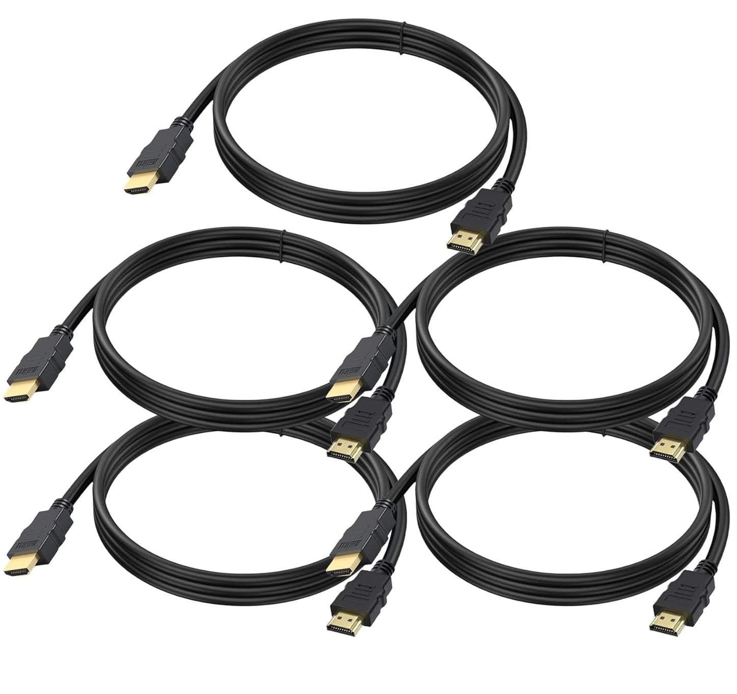 4K HDMI Cable 5-Pack | 3FT, 4K@60Hz, HDR Support