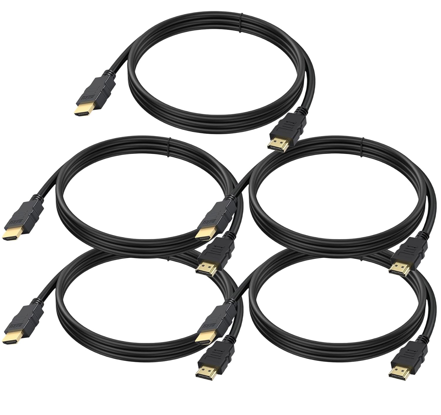 4K HDMI Cable 5-Pack | 3FT, 4K@60Hz, HDR Support