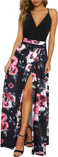 Women's Floral Spaghetti Strap Maxi Dress for Summer 2025 Events