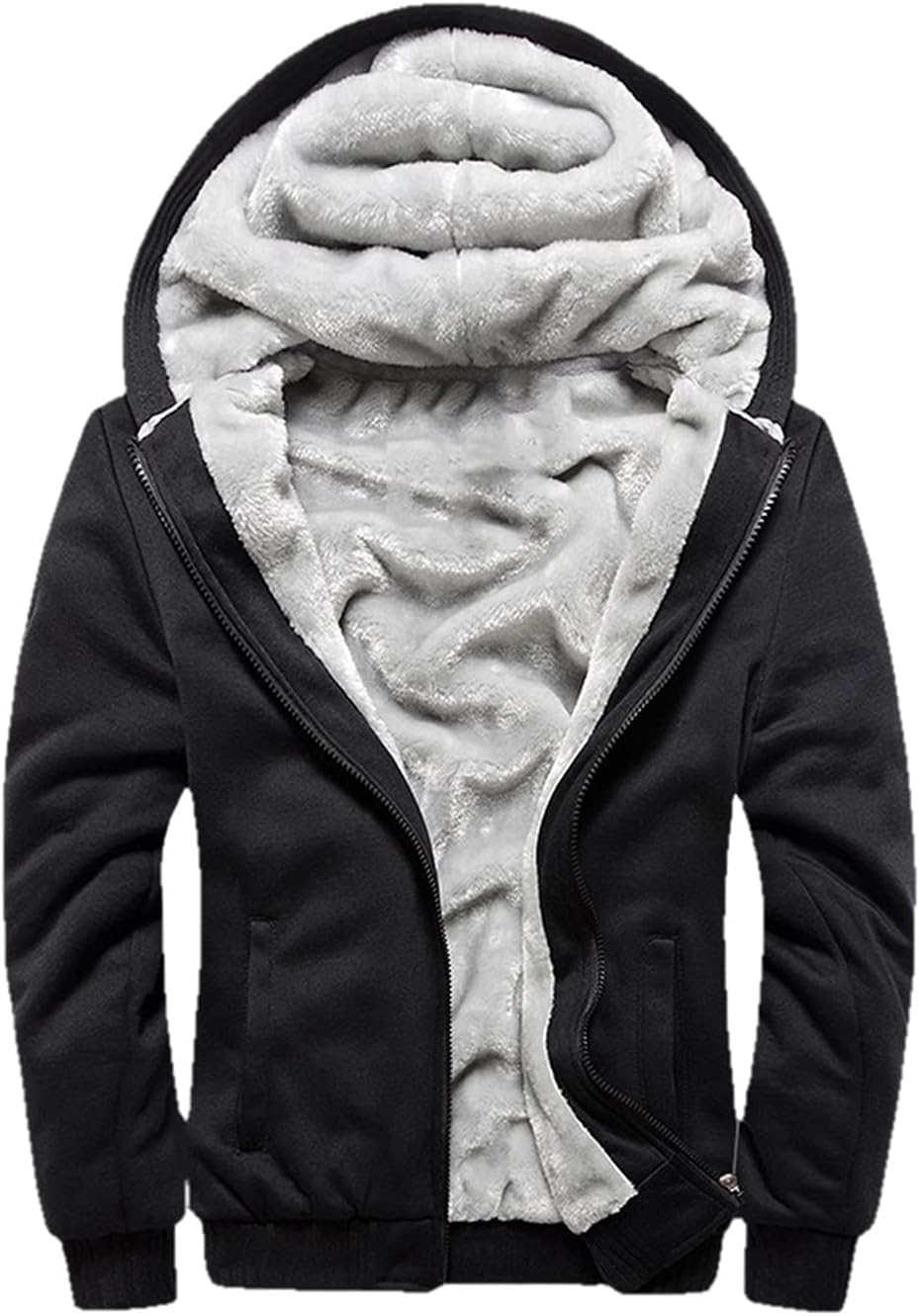 JiangWu Womens Fashion Horn Button Fleece Thicken Coat Jacket
