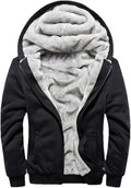 Womens Horn Button Fleece Thicken Hooded Coat - Warm Winter Layer