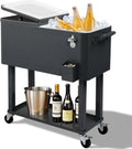Outvita 80 Quart Rolling Ice Chest - Large Portable Party Cooler Bins