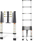 Telescoping Ladder 10.5FT & Attic Ladder - Compact Heavy Duty Ladder
