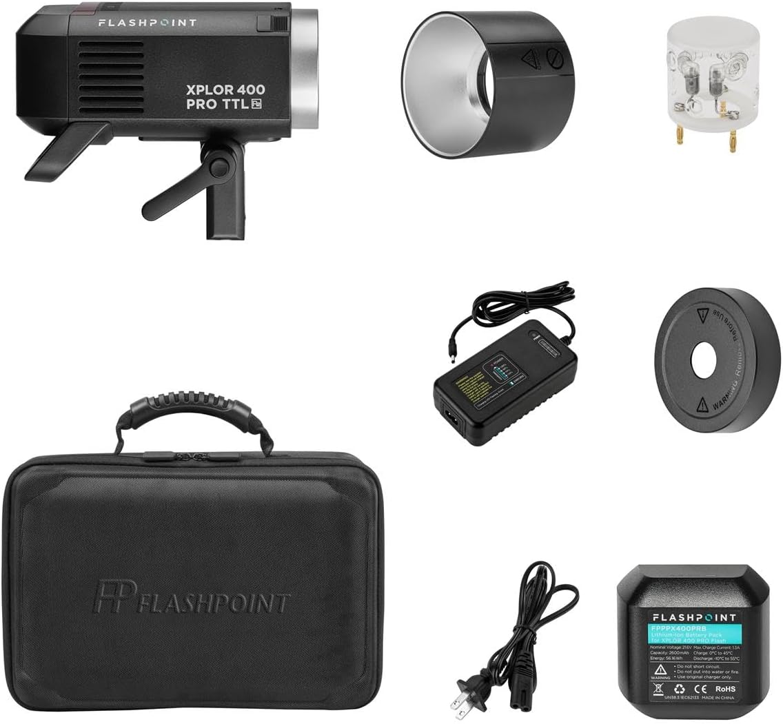 Flashpoint XPLOR 400 PRO TTL Strobe Light for Photographers