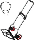 LEADALLWAY 240lbs Capacity Dolly Cart with Rope - Portable Foldable