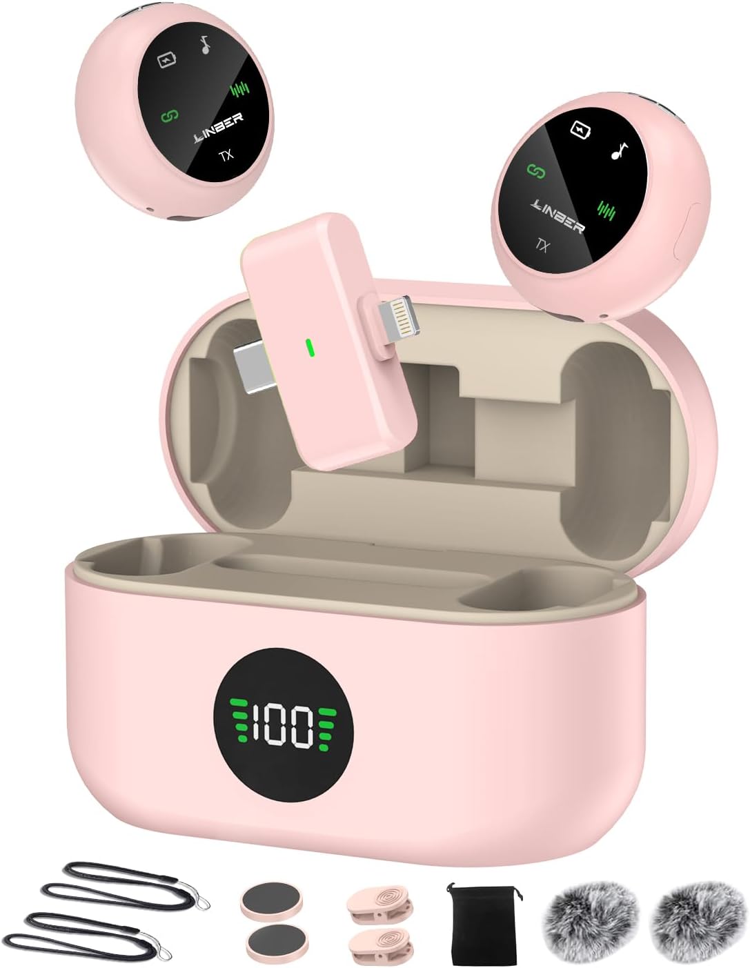 Mini Microphone for iPhone - Wireless Lavalier with 40H Battery