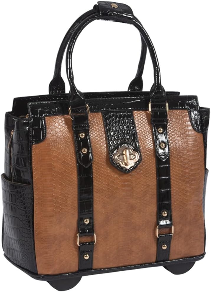 JKM and Company Computer iPad Laptop Tablet Rolling Tote Bag