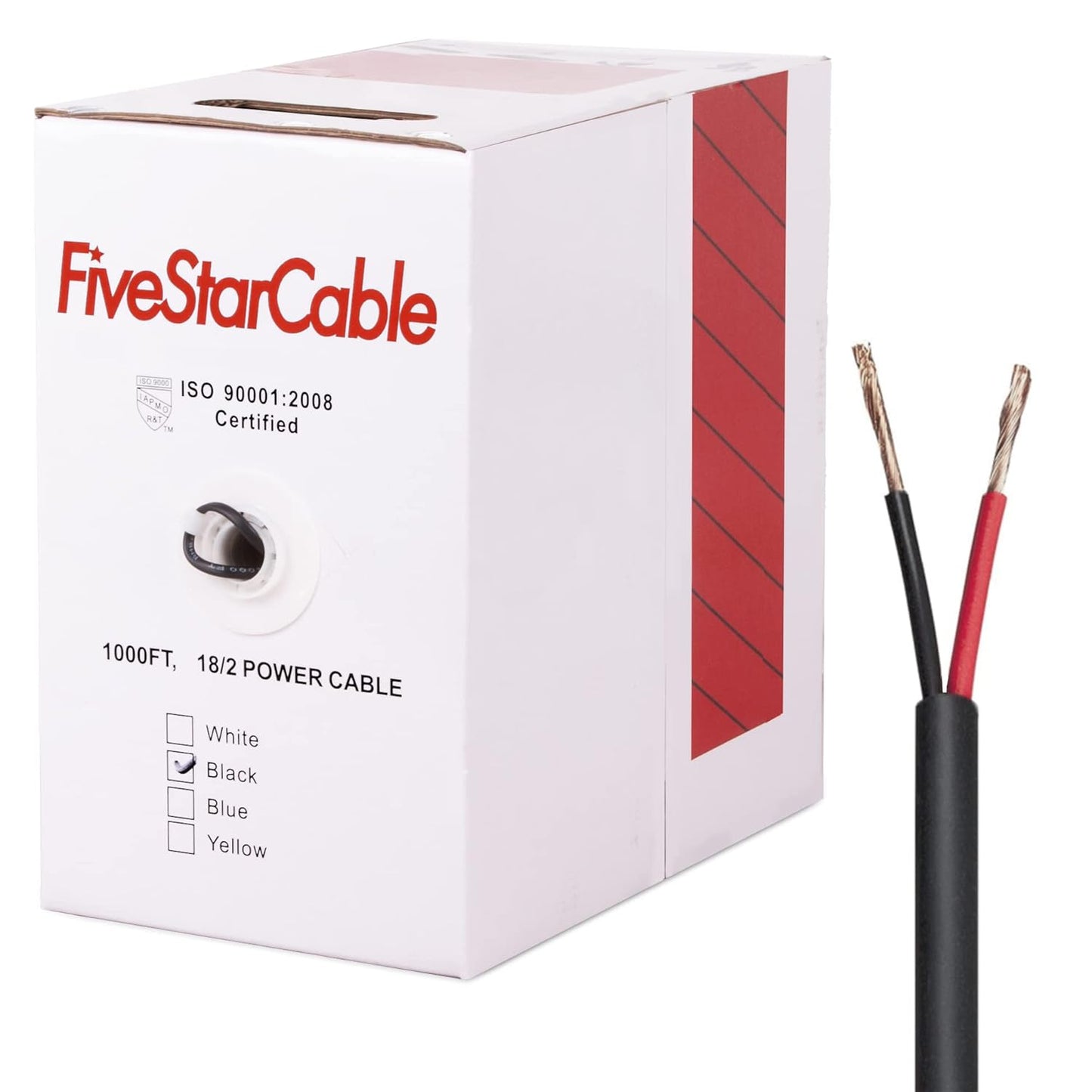 18/2 Gauge Low Voltage Cable Wire for Security Systems and Audio