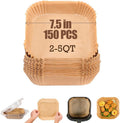 7.5 Inch Air Fryer Parchment Paper Liners Square - 150 Pcs Disposable