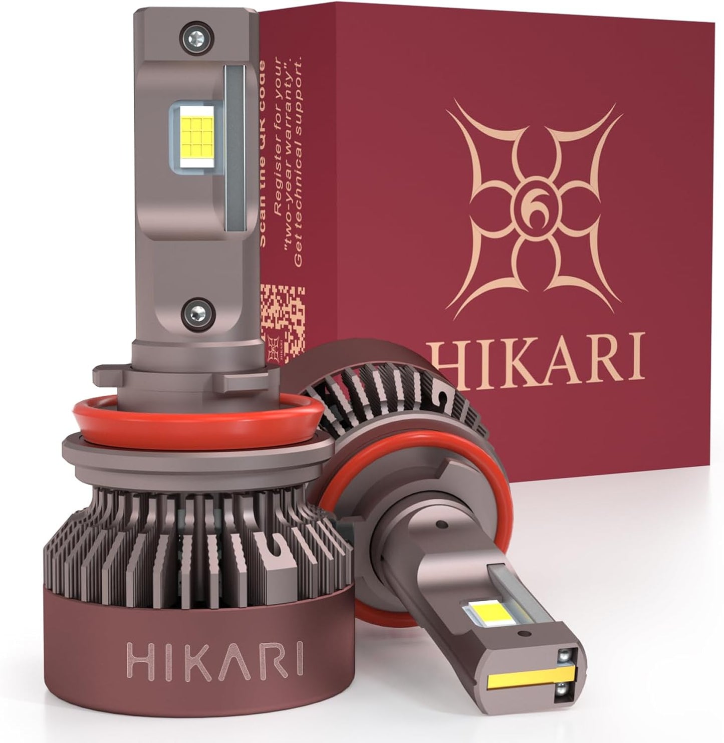 HIKARI Darkenex H11/H8/H9 LED Fog Light Bulbs for Safety