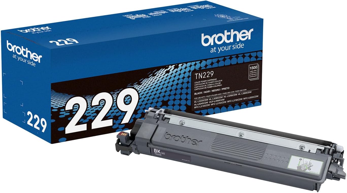 Brother Genuine TN229BK Black Toner Cartridge for Quality Prints