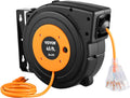 Retractable Extension Cord Reel 45 FT - Heavy Duty Power Reach