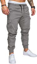 Mens Fashion Cargo Pants Tapered Joggers - Stretch Cotton Comfort